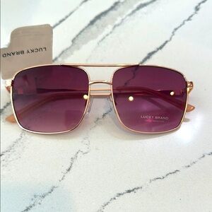 Lucky Brand Gold Sunglasses Modern Design